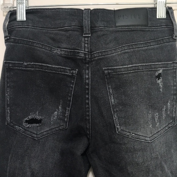 Pistola Monroe Cropped Cigarette jeans in Bandit distressed sz 24 - Picture 8 of 13